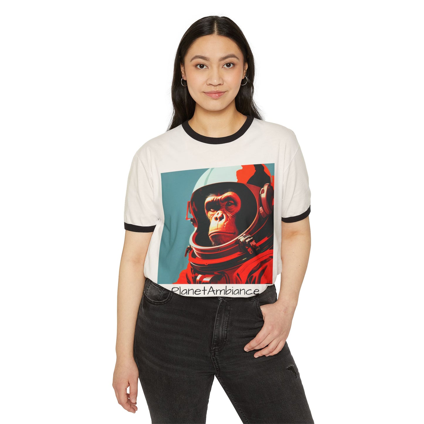 "Major Tom" Space Monkey Ringer Tee